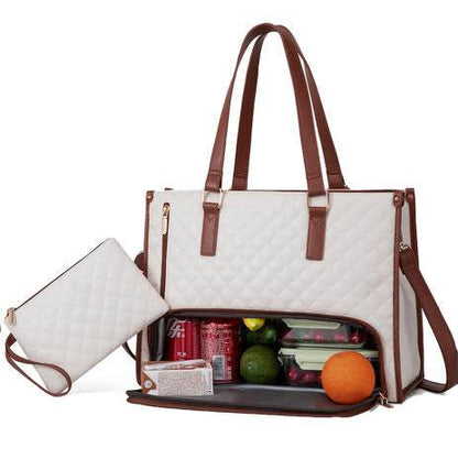 Women Stylish Fashion Commute Office Insulated Work Handbag Lunch Bag