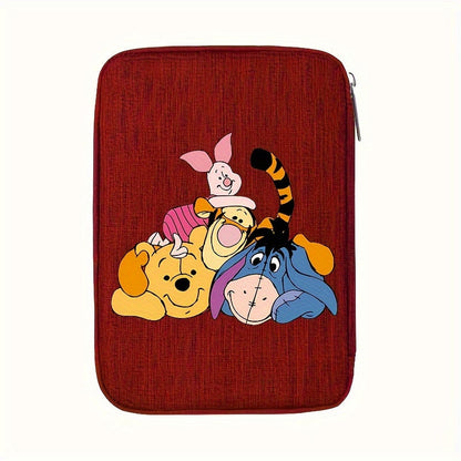 Disney Stitch And Winnie The Pooh Travel Passport Storage Bag, Essential Multi-Pocket Wire Phone Accessories Organizer For Small Charging Cord Cable, Ideal Gifts