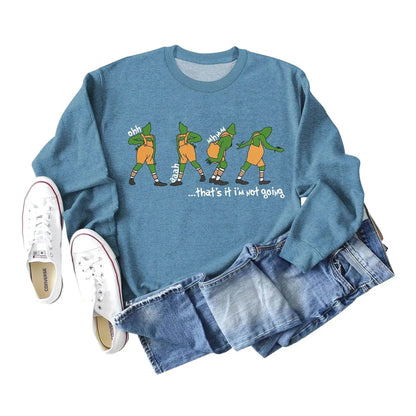 Women's Christmas Printed Long Sleeved  Pullover Sweatshirt