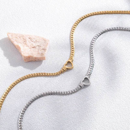 Mode Simple Creux Cœur Acier Titane Bracelet Saint-Valentin cadeau