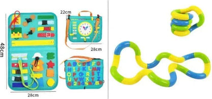 Nouvelle planche d'activités pour enfants Busy Board, jeu d'apprentissage de l'habillage et du boutonnage pour bébé, jouet d'apprentissage sensoriel préscolaire pour l'éducation précoce