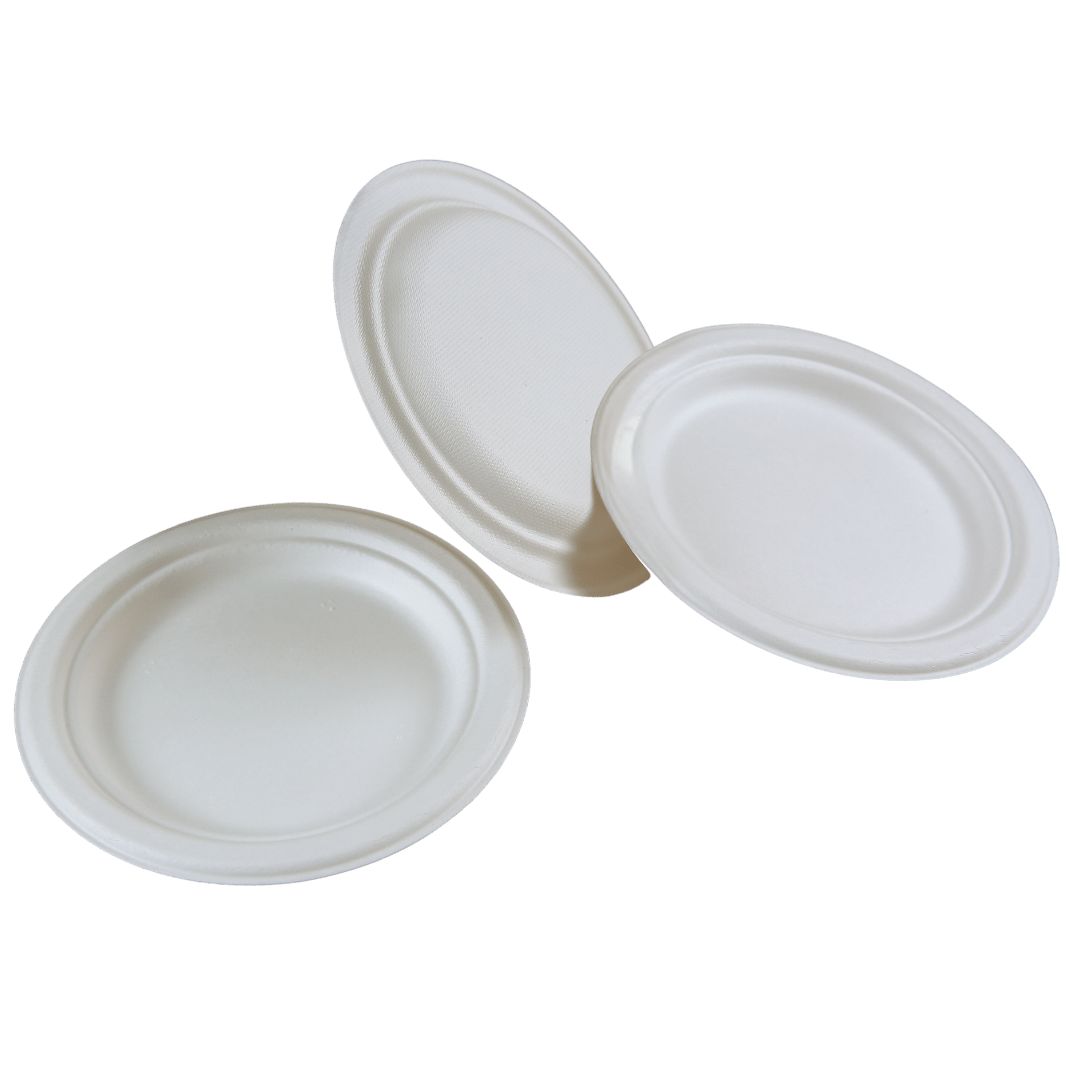 7" Round Sugarcane Plate