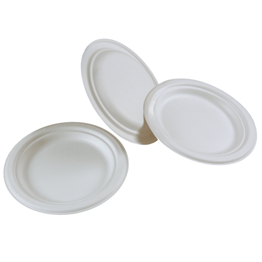 7" Round Sugarcane Plate