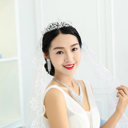 Rhinestone Claw Chain Large Necklace Two-piece Accessories