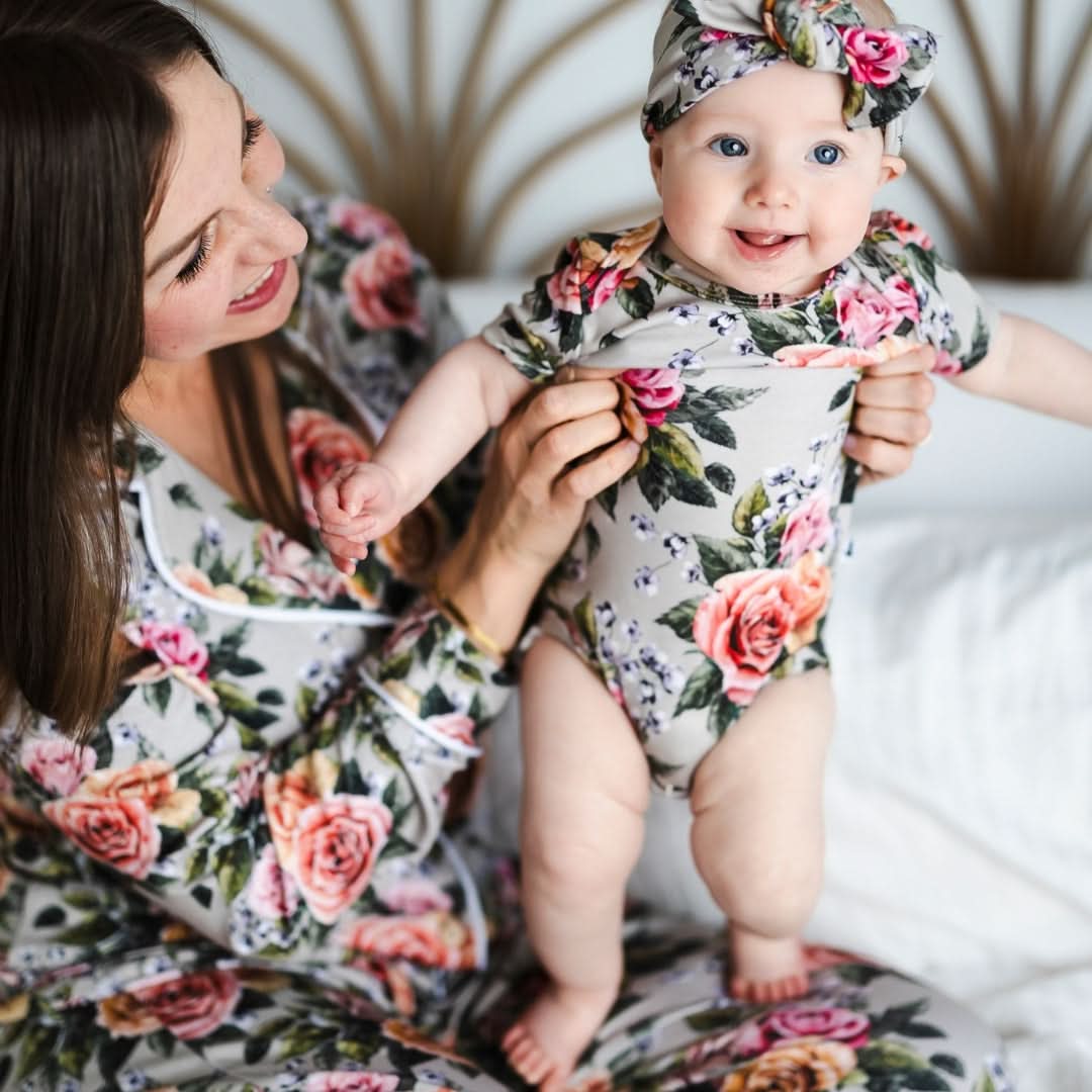 Baby Bamboo Onesie | Antique Floral