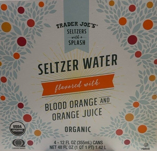 Eau pétillante Trader Joe's aromatisée à l'orange sanguine et au jus d'orange, 1,42 L