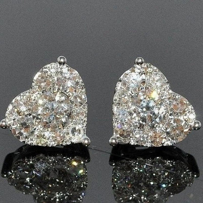 Diamond Color Stone Stud Earrings