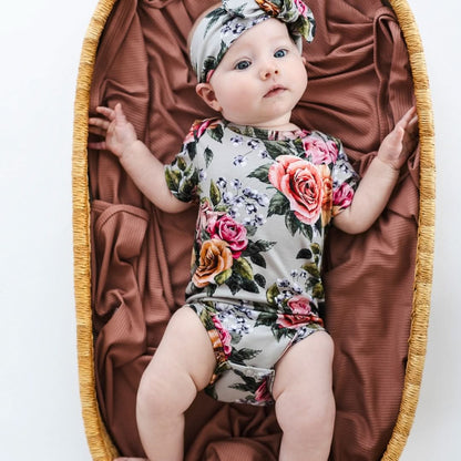 Baby Bamboo Onesie | Olive Rib
