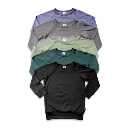 Baby/Kids' Bamboo Raglan Pullover | Black