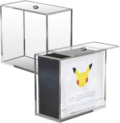 Boîte Dresseur d'élite Pokémon ETB avec couvercle coulissant Anti-UV - Protecteur Acrylique EVORETRO 4.0MM (Paquet de 12)