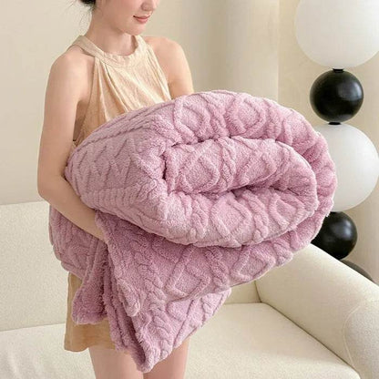 Couverture de canapé en velours double face monocouche, douce pour l'hiver