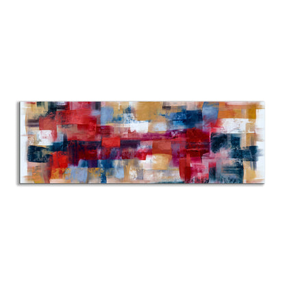 Art mural Burgoyne — Tissage abstrait au pinceau – Grand tableau mural sur toile – Beaux-Arts – Vernis RGB