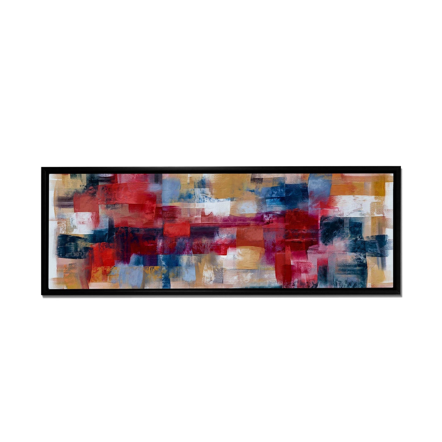 Art mural Burgoyne — Tissage abstrait au pinceau – Grand tableau mural sur toile – Beaux-Arts – Vernis RGB