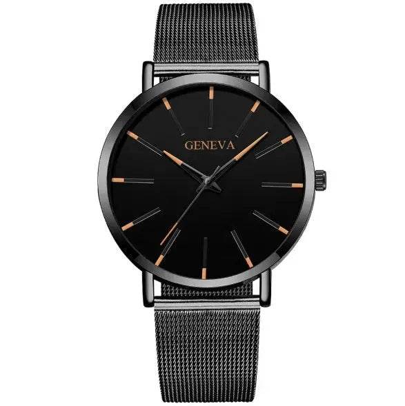 Montre à quartz avec bracelet en maille