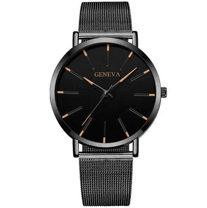 Montre à quartz avec bracelet en maille