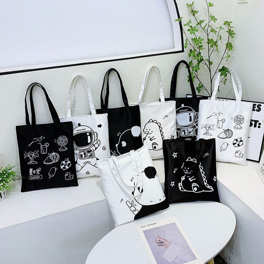 Student Commuter Shoulder Casual Tote Bag For Class