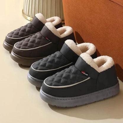 Winter Plush Cotton platform Shoes Warm Thick-bottom Waterproof Home Slippers All-match Indoor Outdoor Garden Shoes For Women