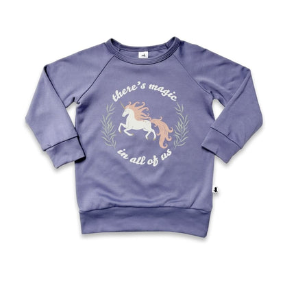 Baby/Kids' Graphic Bamboo Raglan Sleeve Pullover | Big Energy In Black