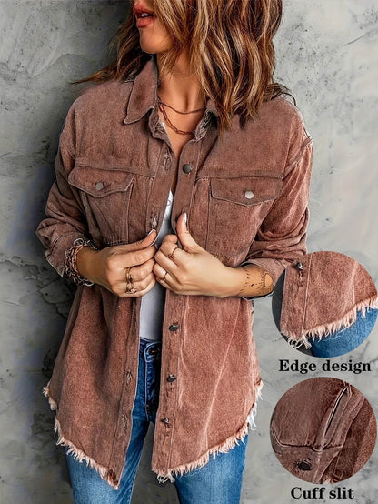Veste en jean – Style décontracté délavé rétro pour femme