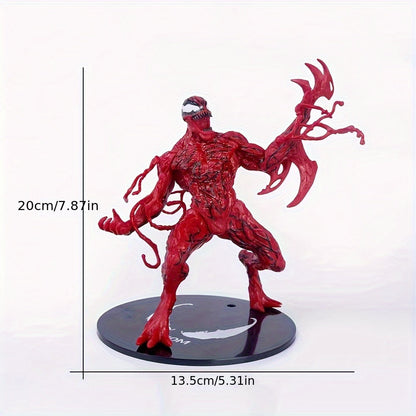 1pc Disney Venom and Carnage Action Figure - Officially Licensed Collectible with Intricately Detailed Design, High-Quality PVC Material, and Action-Packed Dynamic Crouching Pose - Perfect for Bedroom Desk or Shelf Decor