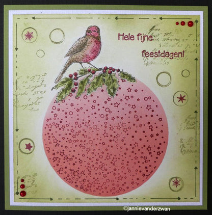 Christmas Time Clear Stamp Bird on Branch