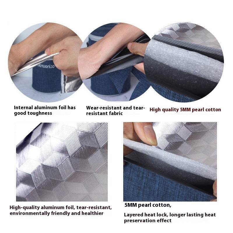 Women Fashion Thermal Insulated Denim Work Lunch Bag