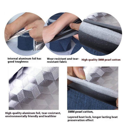 Women Fashion Thermal Insulated Denim Work Lunch Bag