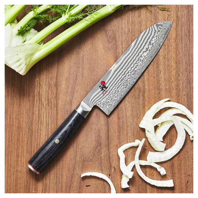 Miyabi Kaizen II 5000FCD 7″ Santoku – FC61 Core, 48‑Layer Damascus Steel