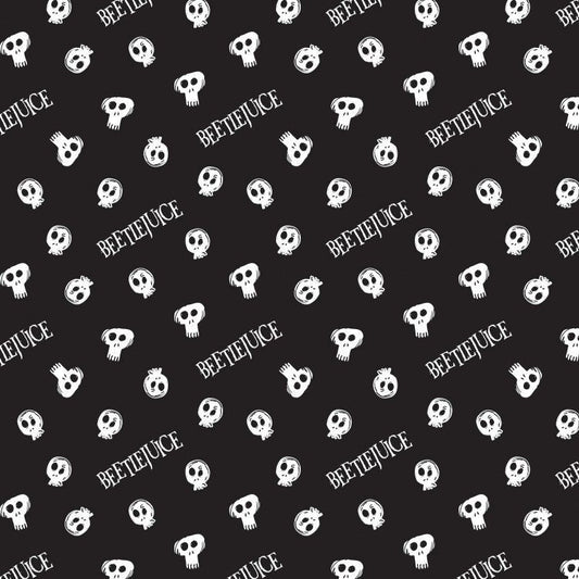 Beetlejuice Tossed Skulls Black 23340102