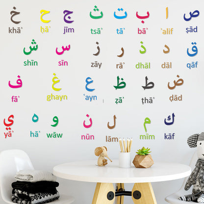 Color Arabic Digital Kindergarten Children's Room Home Wall Decorative Wall Sticker