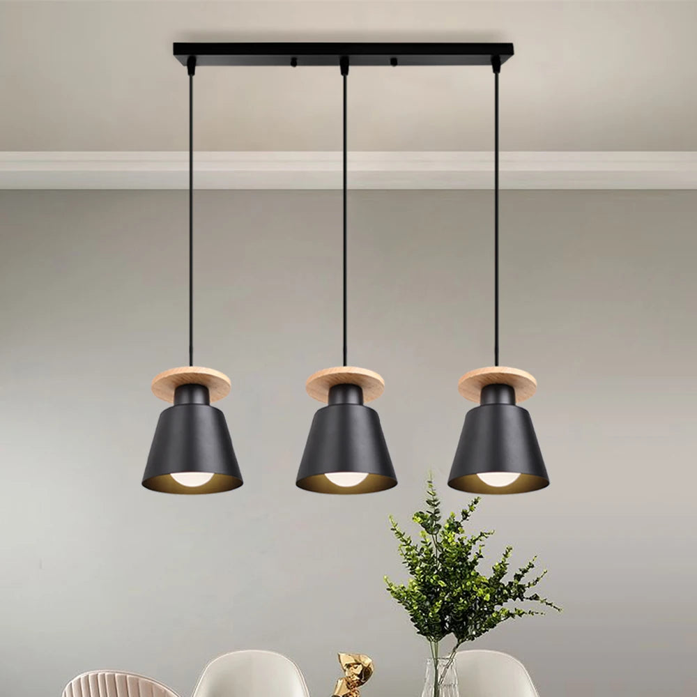 Modern LED Chandelier Ceiling Light – European Retro Iron Pendant Lamp for Dining Room, Bedroom & Living Room