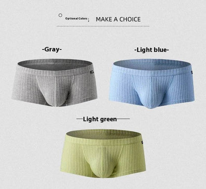 Otopx Men's Low Waist Boxer Briefs with Pouch Breathable Underwear