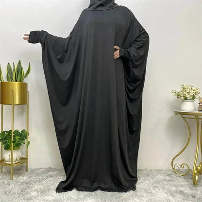 Batwing Sleeve Plain Abaya for ArabArab Women Eid Jalabiya for Women Islamic Wear for Women