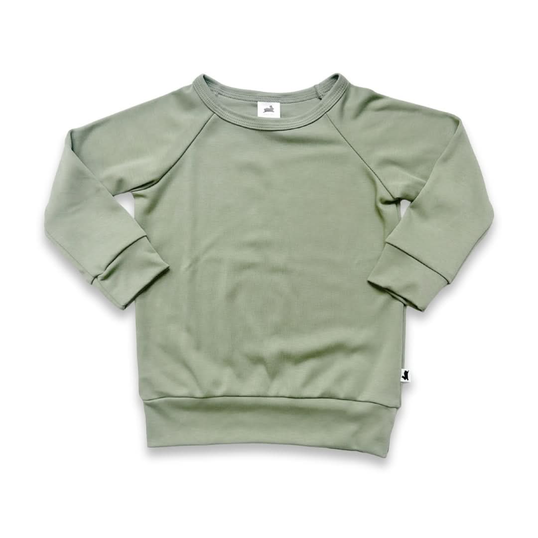 Youth Bamboo Raglan Pullover | Graphite