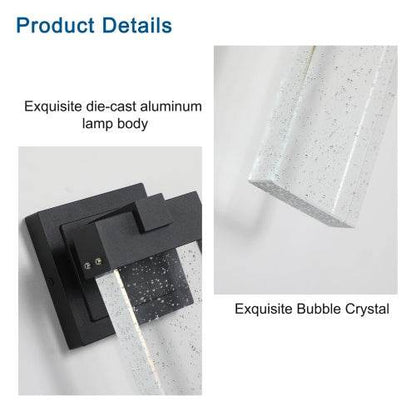 Outdoor Waterproof Transparent LED Crystal Wall Light Supports Many Types Of Bulb-2 Packs