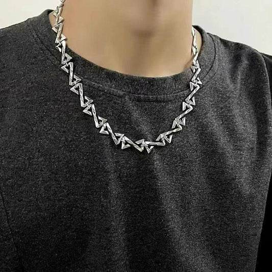Collier avec pendentif lettre Z en acier inoxydable