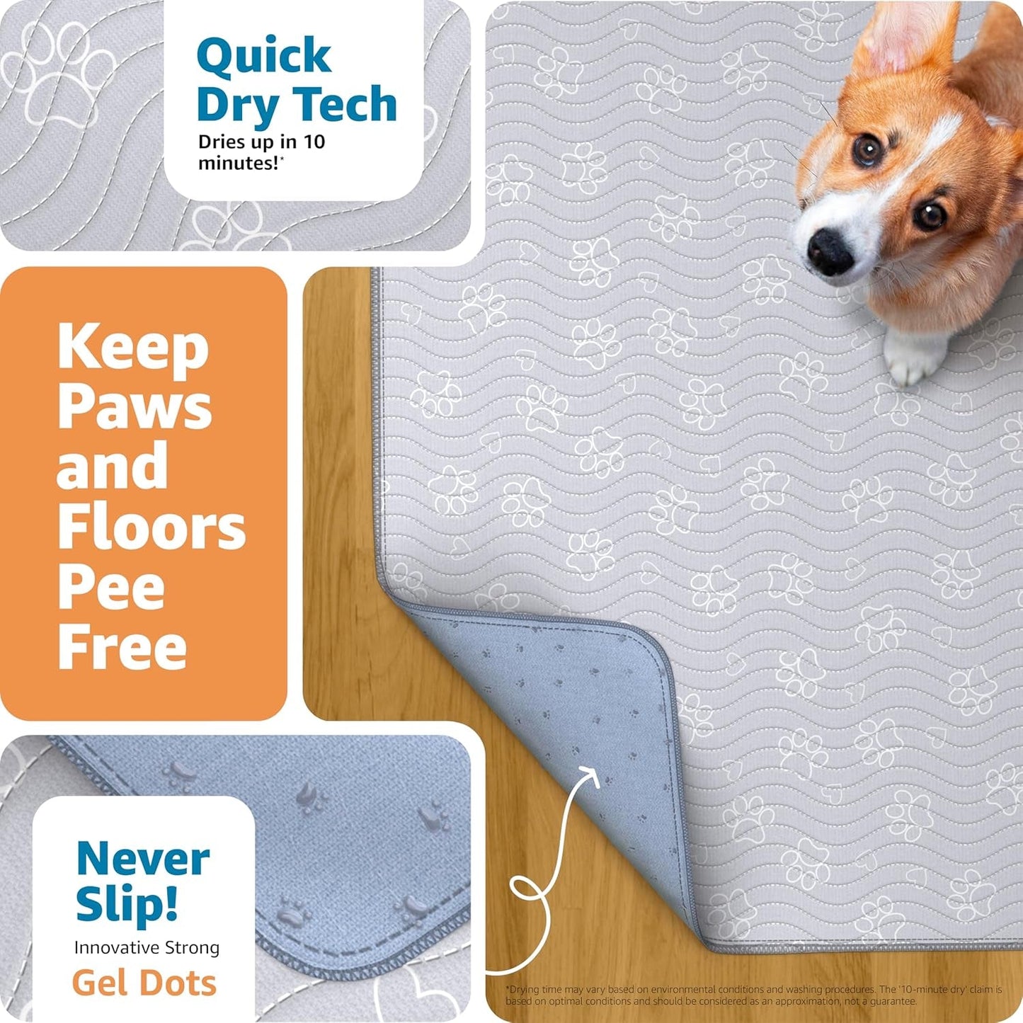 ® Reusable Puppy Pad – Waterproof, Extra-Absorbent, Washable Pee Pad for Dog Training, Whelping, & More – Protect Your Floors & Pet with Quick-Drying Potty Pad. 2 Pack - 36"X 41"