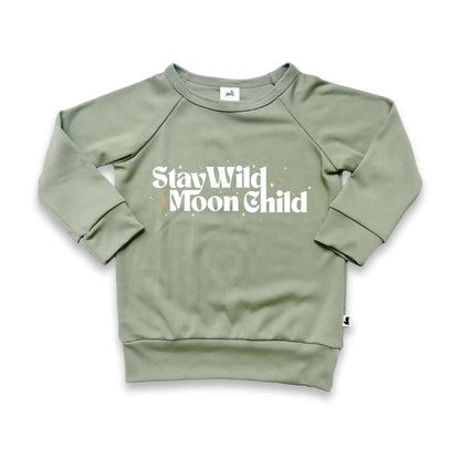 Baby/Kids' Graphic Bamboo Raglan Sleeve Pullover | Big Energy In Black