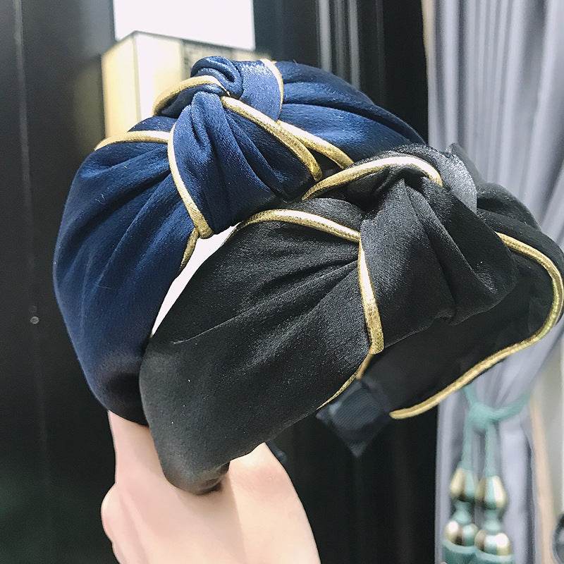 Bandeau turban à nœud supérieur pour femme