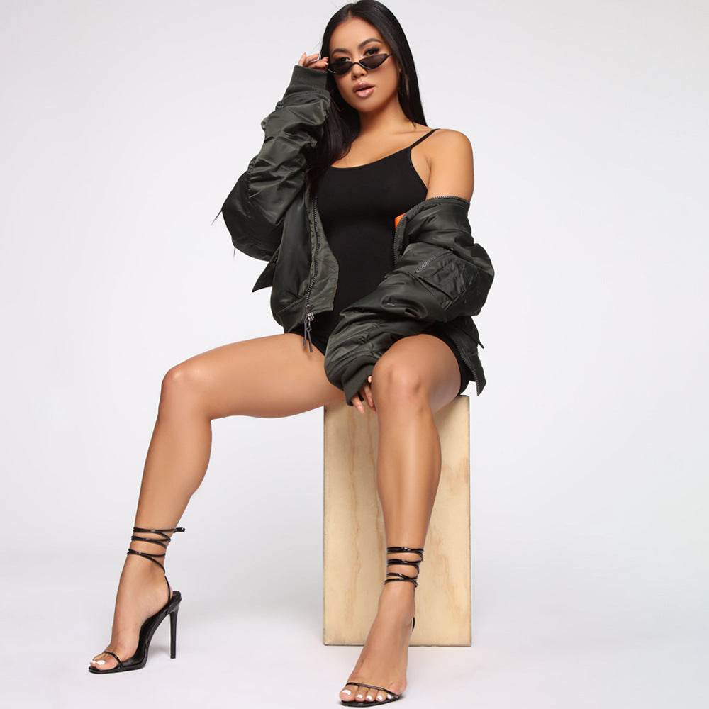 Women's One piece Athleisure wear Sleeveless Suspender Workout Yoga Short Jumpsuit