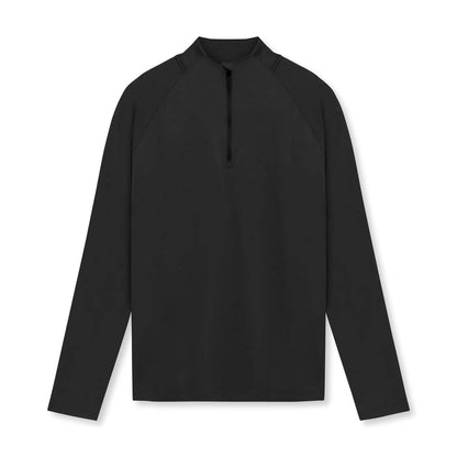 Men Quick Drying Long Sleeve Half Zip Activewear Muscle Fitted shirt Workout Gym T-shirt Top