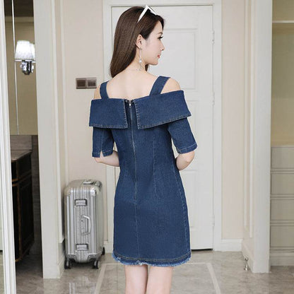 New Fashion Casual denim Jeans Mini dress