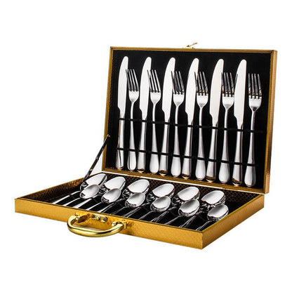 High-end tableware 24 piece set Cool Matching flatware