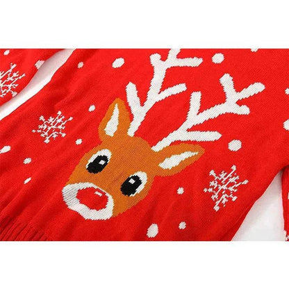 Pull en maille jacquard motif rennes de Noël