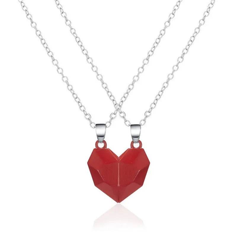 Creative Magnet Necklace Love Heart Broken Men And Women