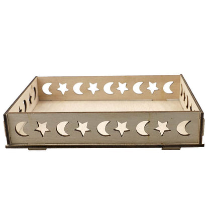 Wooden Ornament Eid Al Fitr Table Decoration coffee Tray