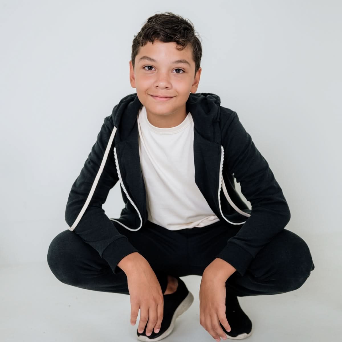 Youth Bamboo Fleece Zip-Up Hoodie | Navy