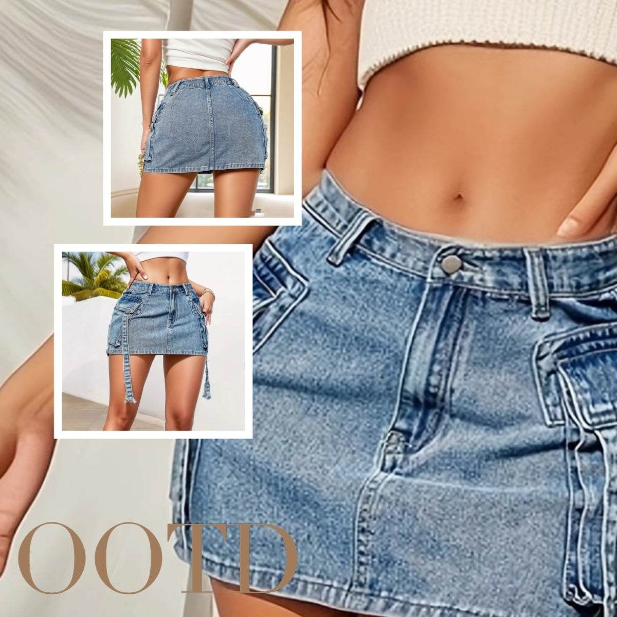 Mini-jupe en jean taille basse Y2K pour femme Jupe courte en jean style cargo crayon vintage pour filles Jupe de soirée féminine Streetwear Club