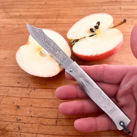Douk-Douk Original Utility Pocket Knife 200mm, Carbon Steel Blade, Chromed Handle
