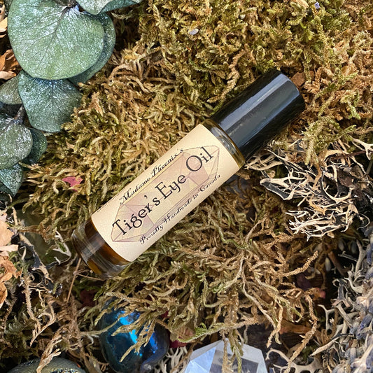 Huile de parfum à bille en cristal Œil de tigre
